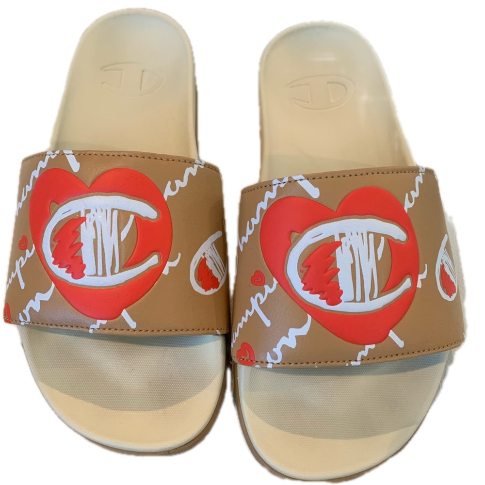 Champion Tan Designer Slides